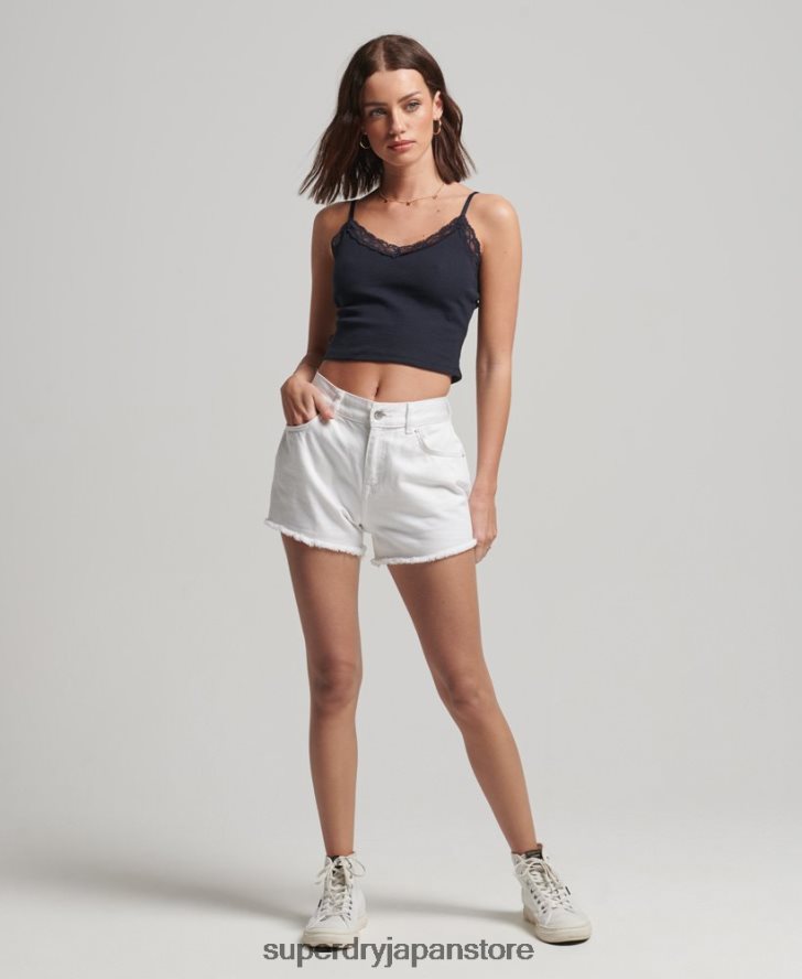 リブレーストリムキャミトップ 女性 Superdry 衣類 海軍 2J62PZ1955