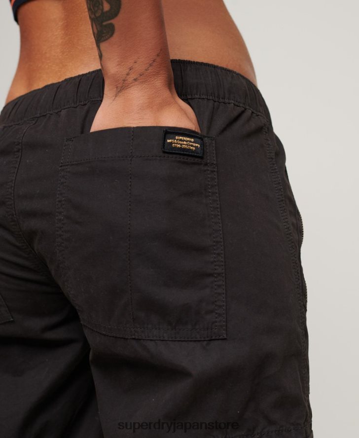 ローライズワイドレッグカーゴパンツ 女性 Superdry 衣類 濃い灰色 2J62PZ1963