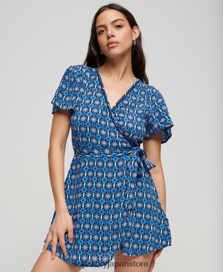 ヴィンテージミニラップドレス 女性 Superdry 衣類 青 2J62PZ1966