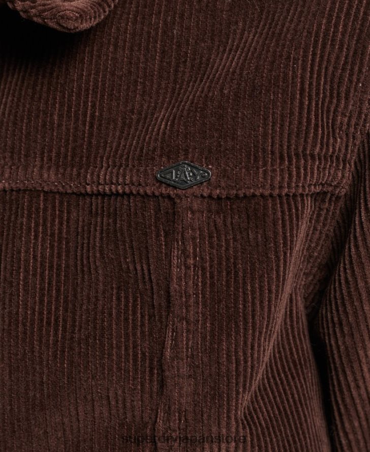 クロップドコードジャケット 女性 Superdry 衣類 茶色 2J62PZ1975