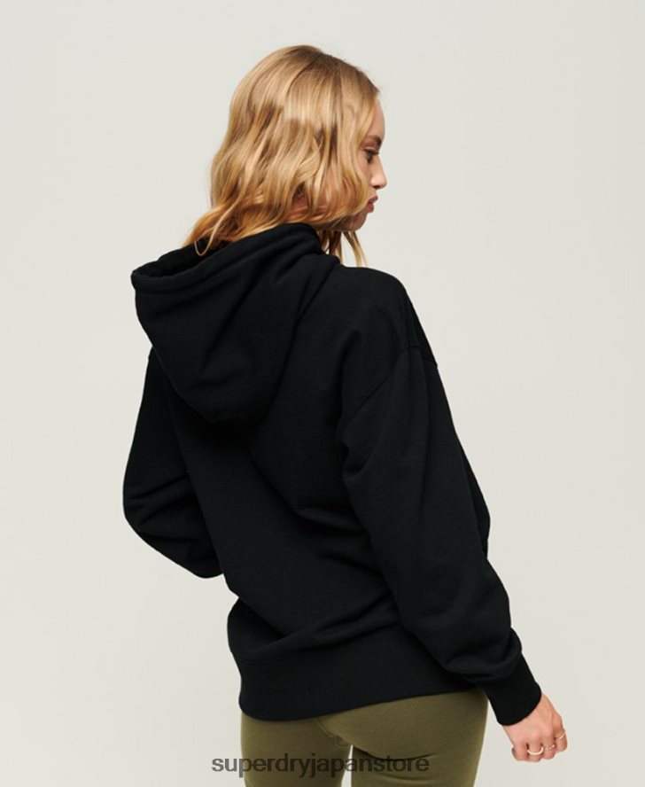 コードヘラルドリーオーバーサイズパーカー 女性 Superdry 衣類 黒 2J62PZ1982