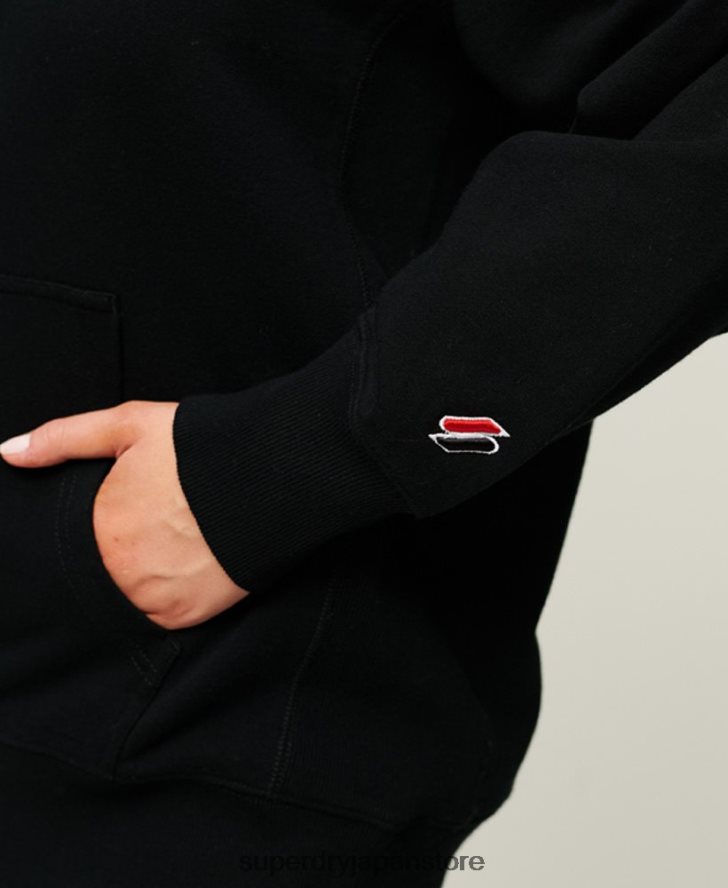 コードヘラルドリーオーバーサイズパーカー 女性 Superdry 衣類 黒 2J62PZ1982