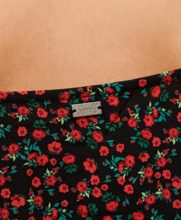 プリントボタンキャミミディドレス 女性 Superdry 衣類 黒 2J62PZ1987