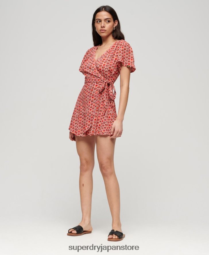ヴィンテージミニラップドレス 女性 Superdry 衣類 赤 2J62PZ1996