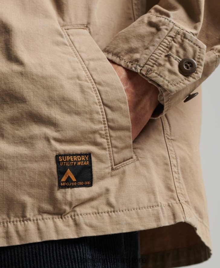 ヴィンテージ コンバット オーバーシャ​​ツ 男性 Superdry 衣類 黄褐色 2J62PZ199