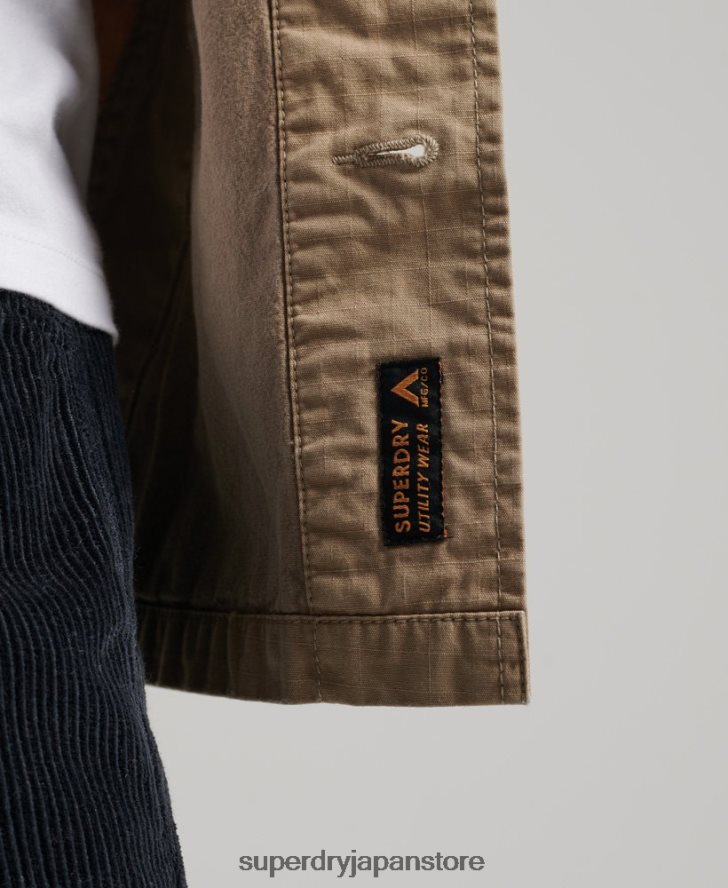 ヴィンテージ コンバット オーバーシャ​​ツ 男性 Superdry 衣類 黄褐色 2J62PZ199