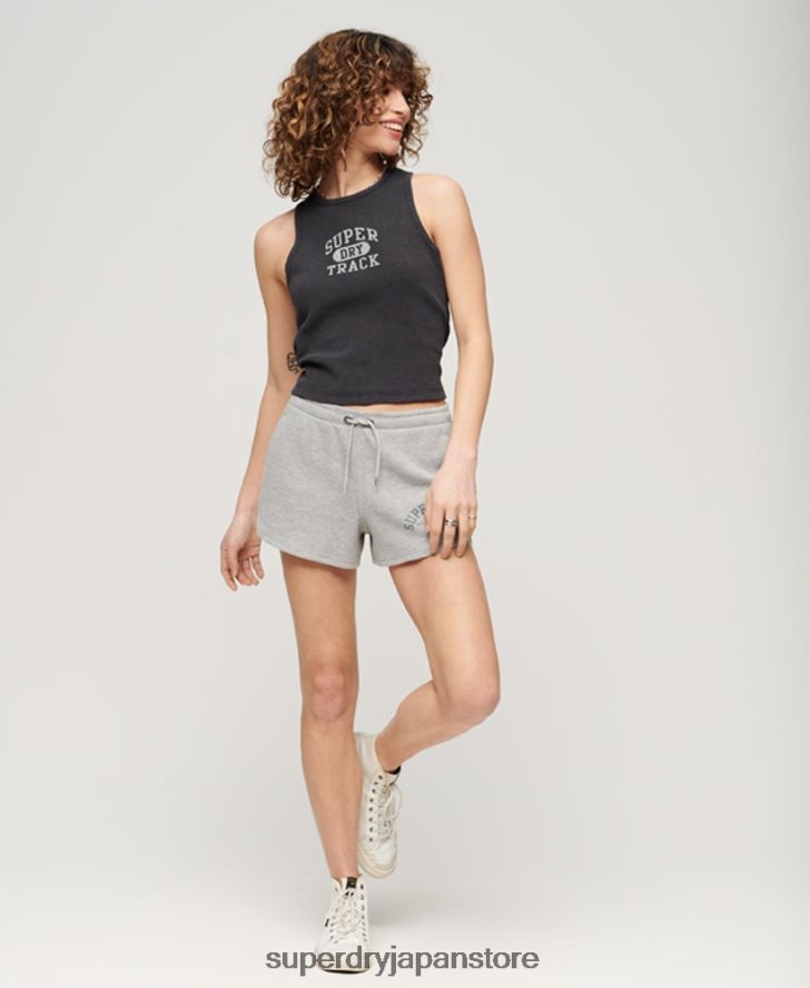 アスレチックエッセンシャルワッフルタンクトップ 女性 Superdry 衣類 濃い灰色 2J62PZ2000
