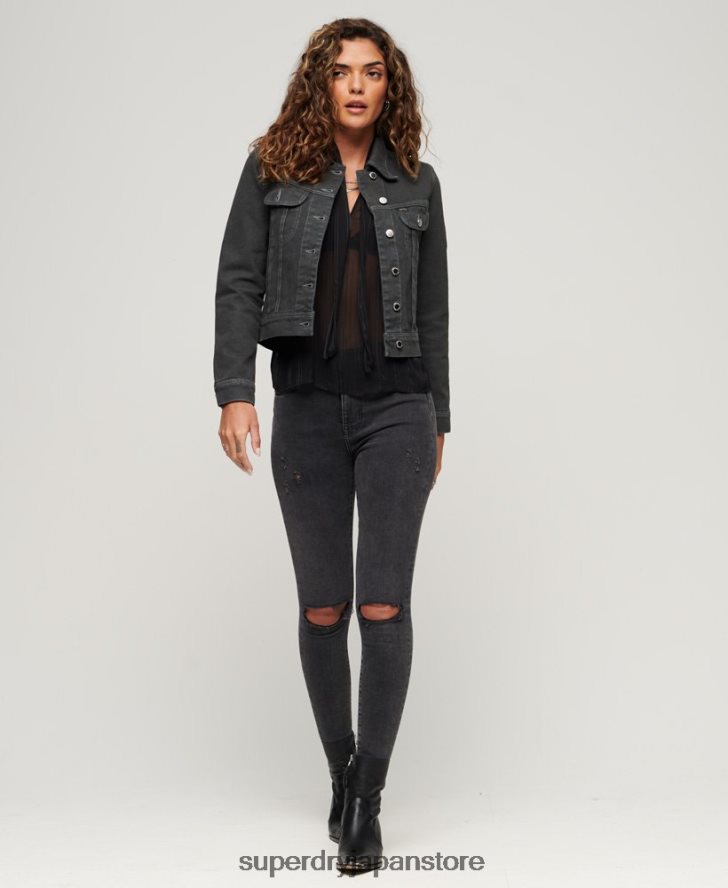 サントロペ ワークウェア クロップジャケット 女性 Superdry 衣類 濃い灰色 2J62PZ2004