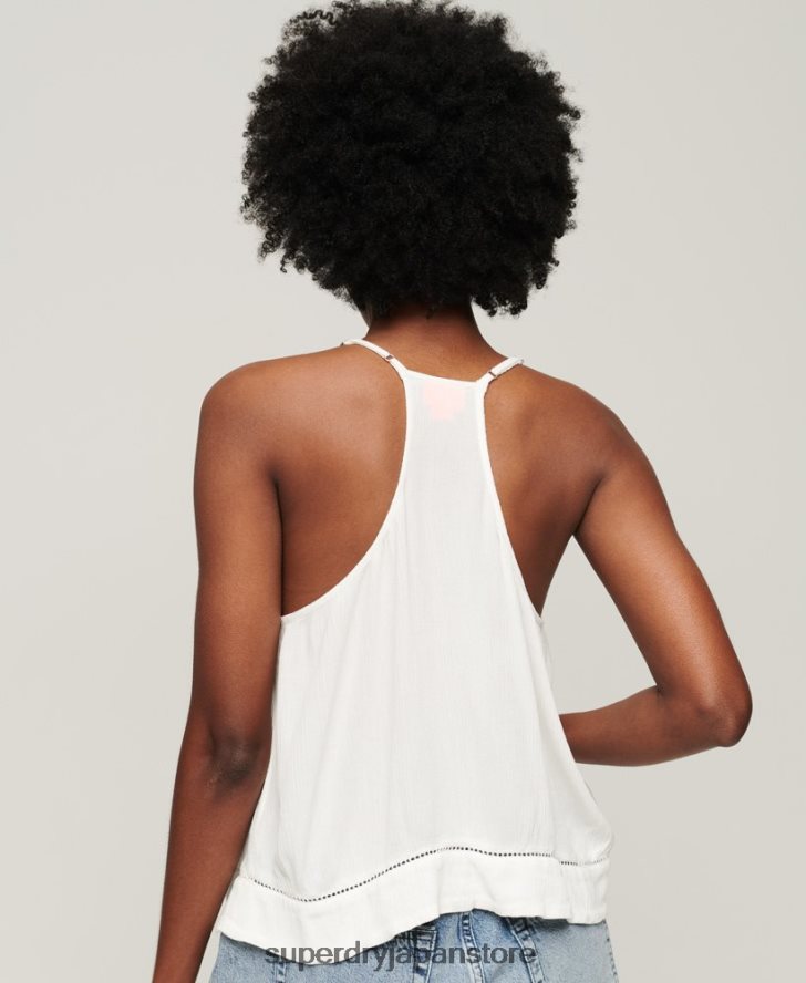 タイネックキャミトップ 女性 Superdry 衣類 白 2J62PZ2006