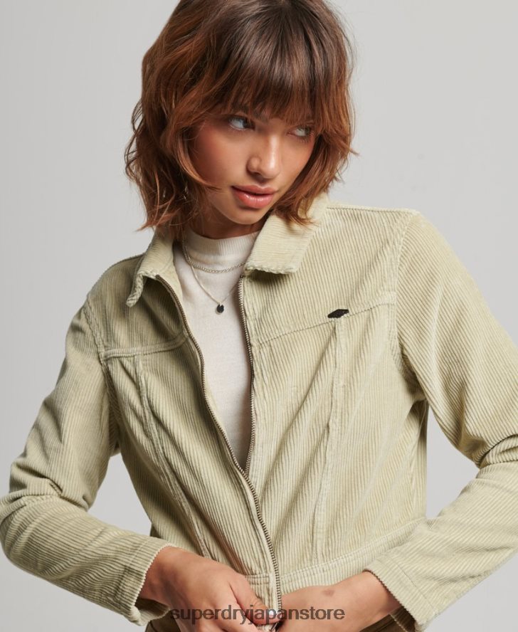 クロップドコードジャケット 女性 Superdry 衣類 ベージュ 2J62PZ2031