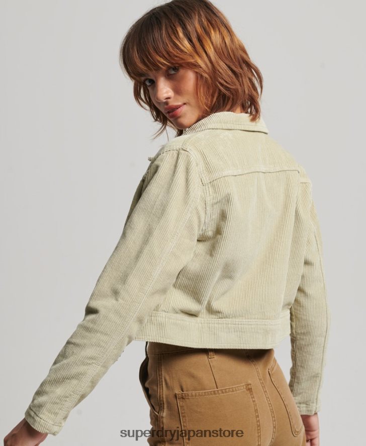クロップドコードジャケット 女性 Superdry 衣類 ベージュ 2J62PZ2031
