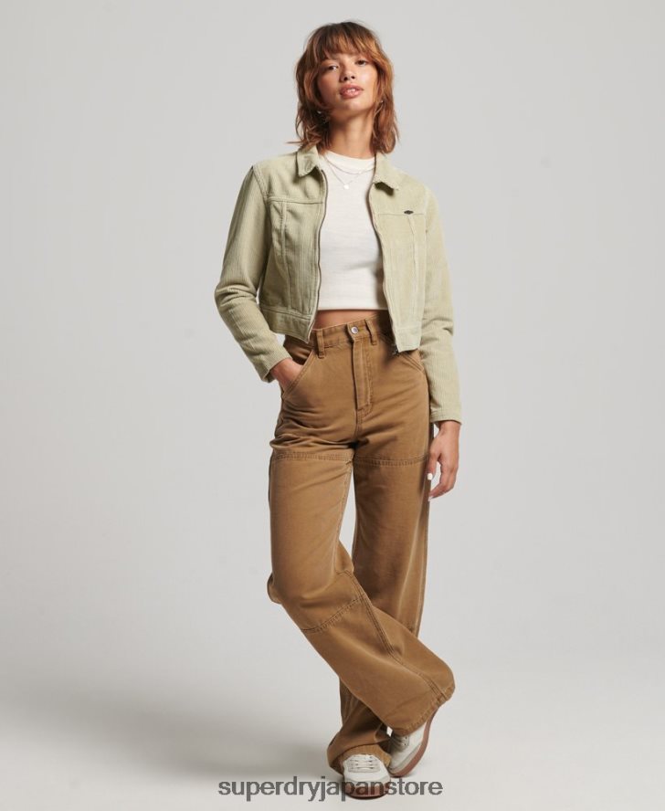クロップドコードジャケット 女性 Superdry 衣類 ベージュ 2J62PZ2031