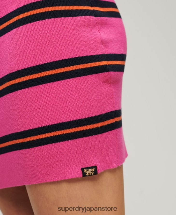 ファインニットタンクミニドレス 女性 Superdry 衣類 ピンク 2J62PZ2032