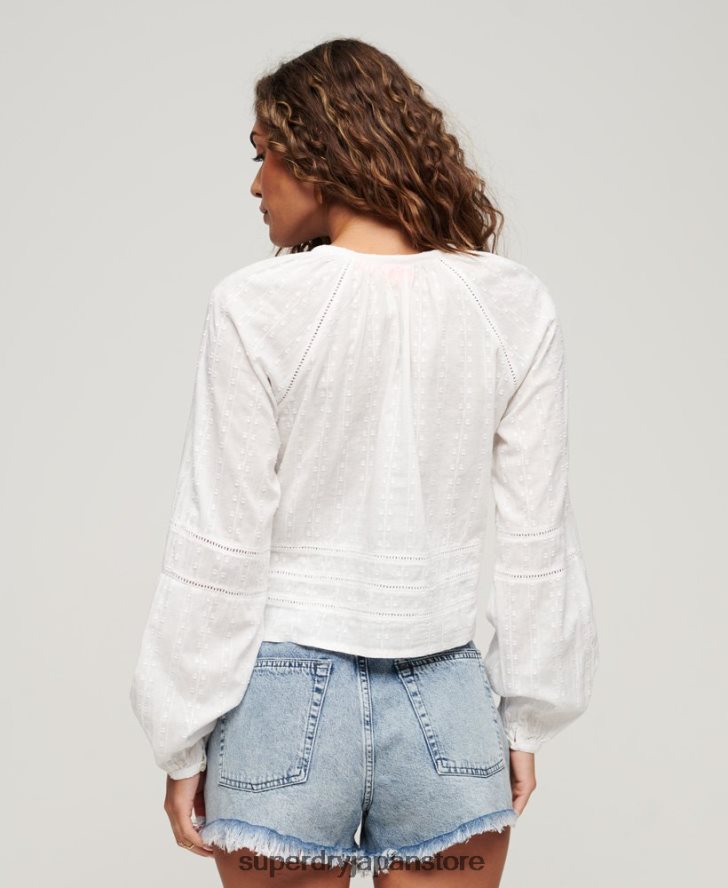 コットンビーチトップ 女性 Superdry 衣類 白 2J62PZ2034