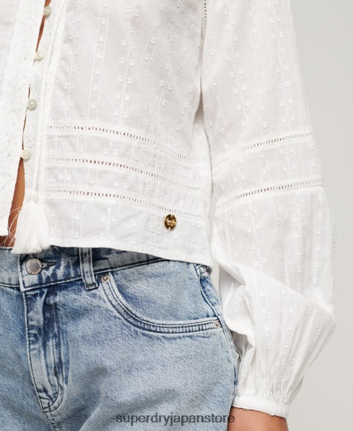 コットンビーチトップ 女性 Superdry 衣類 白 2J62PZ2034