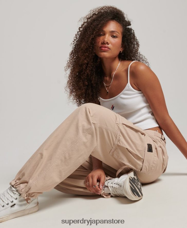 ヴィンテージローライズカーゴパンツ 女性 Superdry 衣類 茶色 2J62PZ2036