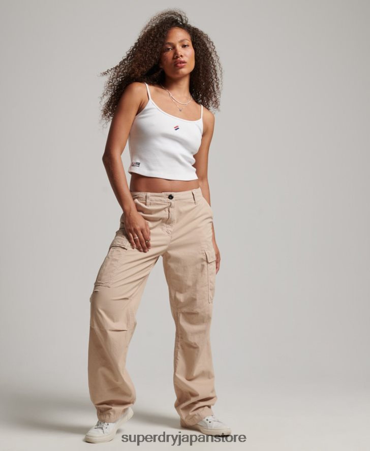 ヴィンテージローライズカーゴパンツ 女性 Superdry 衣類 茶色 2J62PZ2036