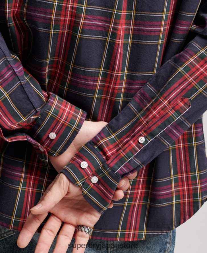 オーガニックコットン クラシックロンドン ボタンダウンシャツ 男性 Superdry 衣類 緑 2J62PZ203