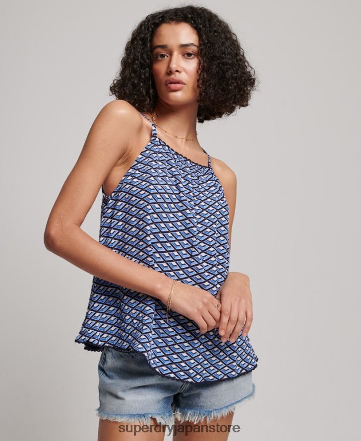 ホルタービーチキャミトップ 女性 Superdry 衣類 青 2J62PZ2052