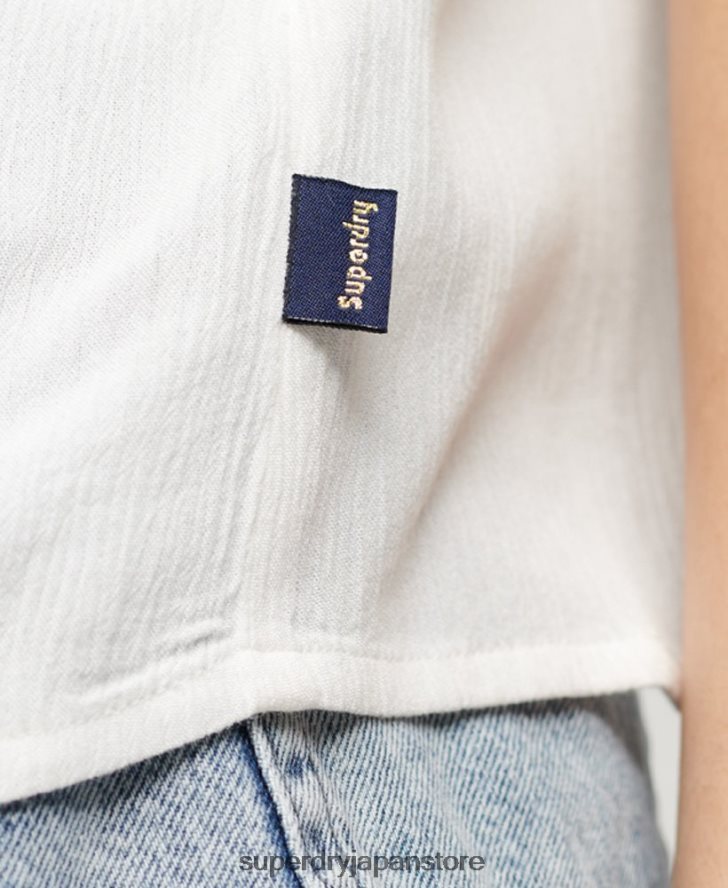 刺繍入りキャミトップ 女性 Superdry 衣類 白 2J62PZ2057