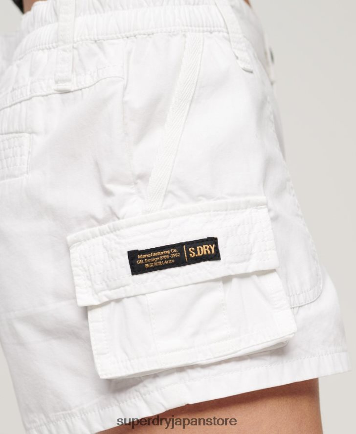 ユーティリティカーゴショーツ 女性 Superdry 衣類 白 2J62PZ2059