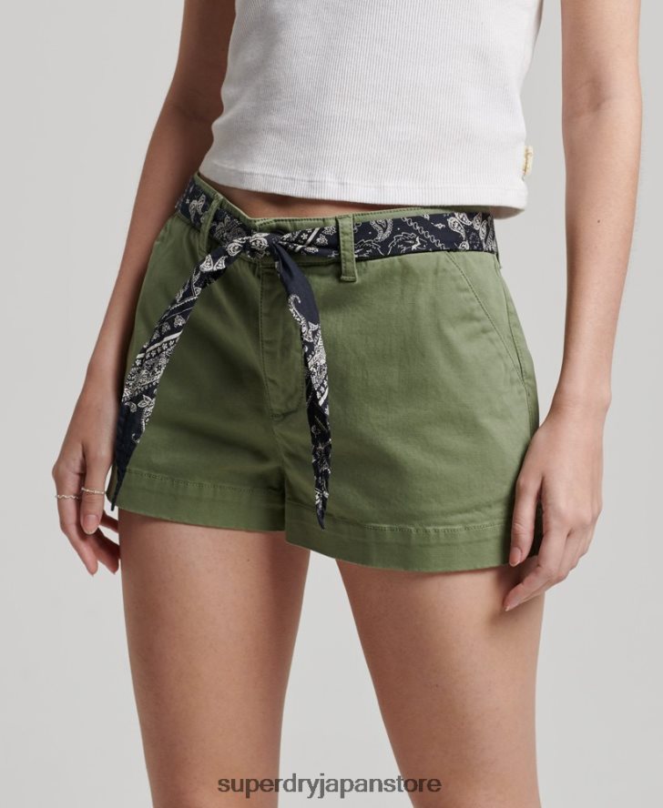 チノホットショーツ 女性 Superdry 衣類 カーキ 2J62PZ2072