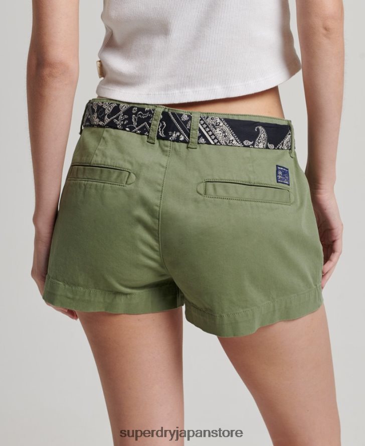 チノホットショーツ 女性 Superdry 衣類 カーキ 2J62PZ2072