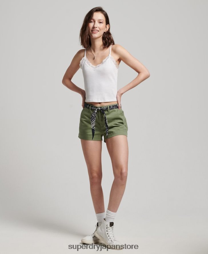 チノホットショーツ 女性 Superdry 衣類 カーキ 2J62PZ2072