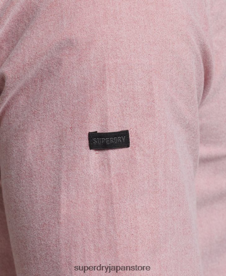 オーガニックコットンユニオックスフォードシャツ 男性 Superdry 衣類 赤 2J62PZ207