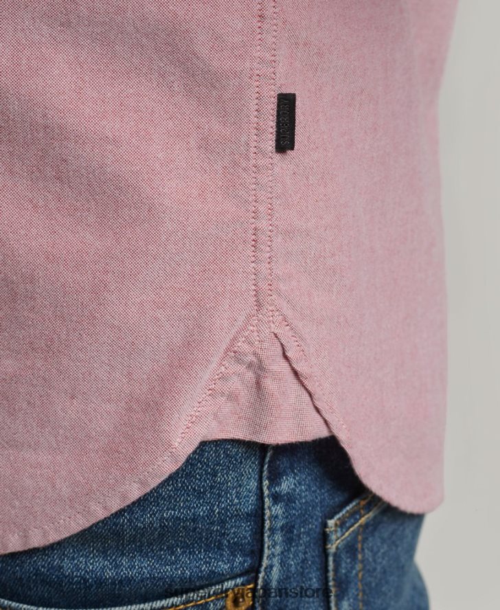オーガニックコットンユニオックスフォードシャツ 男性 Superdry 衣類 赤 2J62PZ207