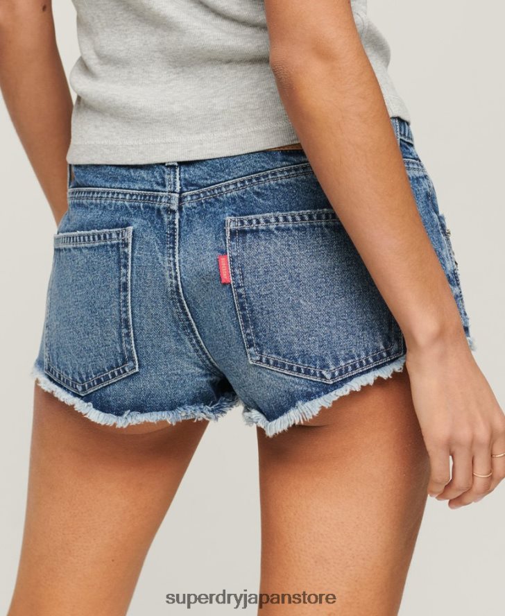 ディアマンテ 装飾デニムショートパンツ 女性 Superdry 衣類 青 2J62PZ2090