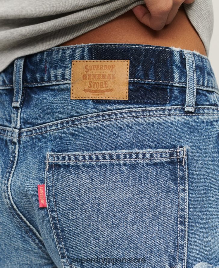 ディアマンテ 装飾デニムショートパンツ 女性 Superdry 衣類 青 2J62PZ2090