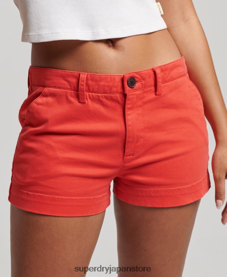 チノホットショーツ 女性 Superdry 衣類 赤 2J62PZ2104