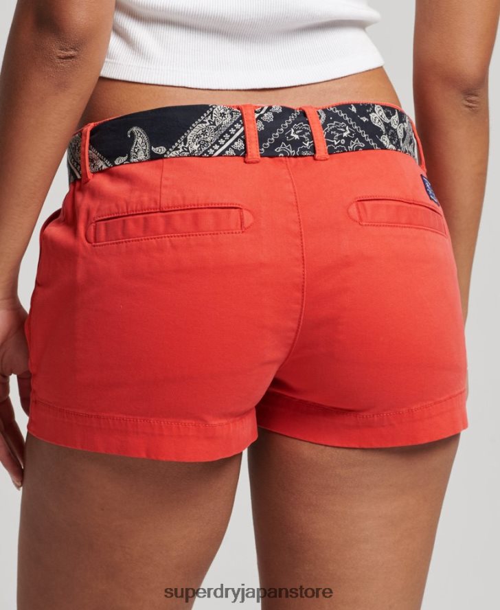 チノホットショーツ 女性 Superdry 衣類 赤 2J62PZ2104