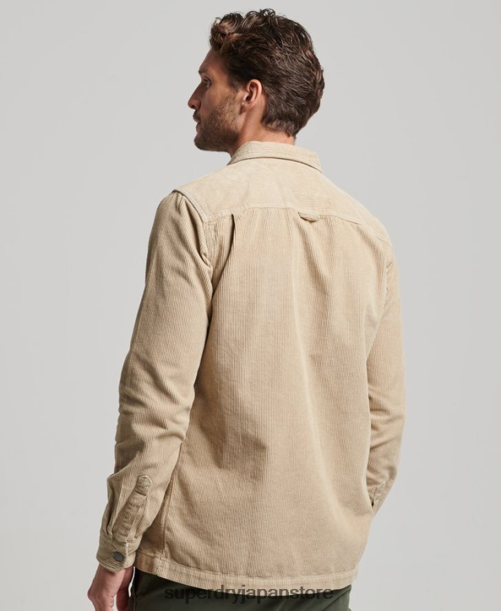 ヴィンテージコードオーバーシャ​​ツ 男性 Superdry 衣類 茶色 2J62PZ210