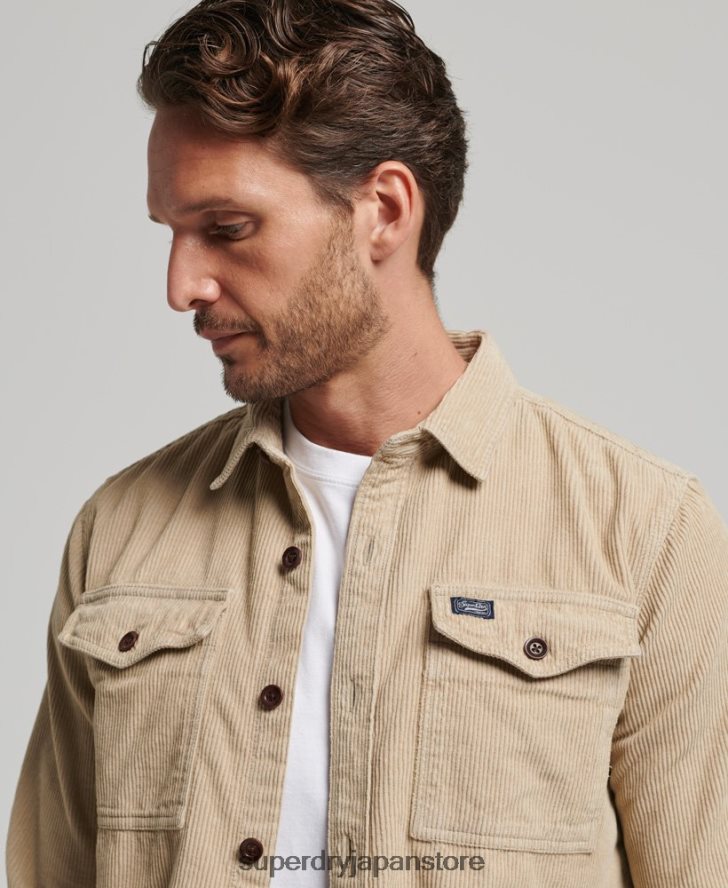 ヴィンテージコードオーバーシャ​​ツ 男性 Superdry 衣類 茶色 2J62PZ210