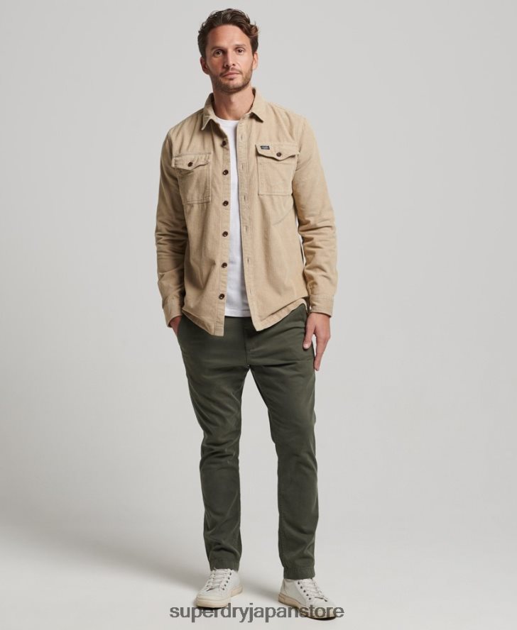 ヴィンテージコードオーバーシャ​​ツ 男性 Superdry 衣類 茶色 2J62PZ210