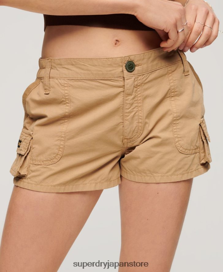 ユーティリティカーゴショーツ 女性 Superdry 衣類 黄褐色 2J62PZ2124