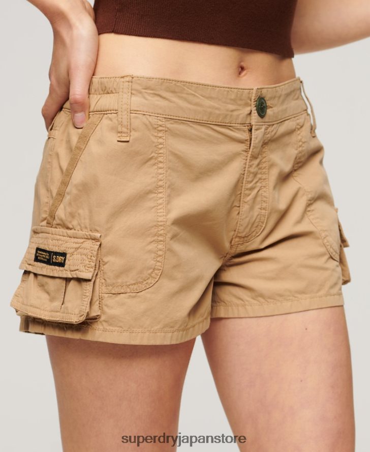 ユーティリティカーゴショーツ 女性 Superdry 衣類 黄褐色 2J62PZ2124