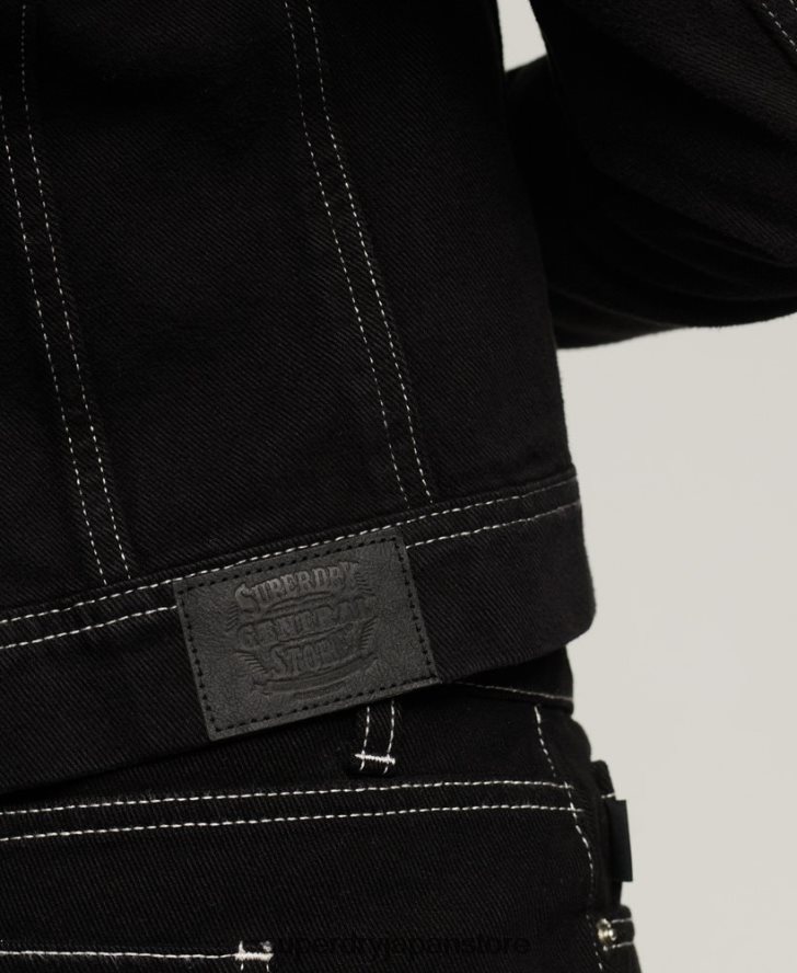 作業着クロップドジャケット 女性 Superdry 衣類 黒 2J62PZ2126