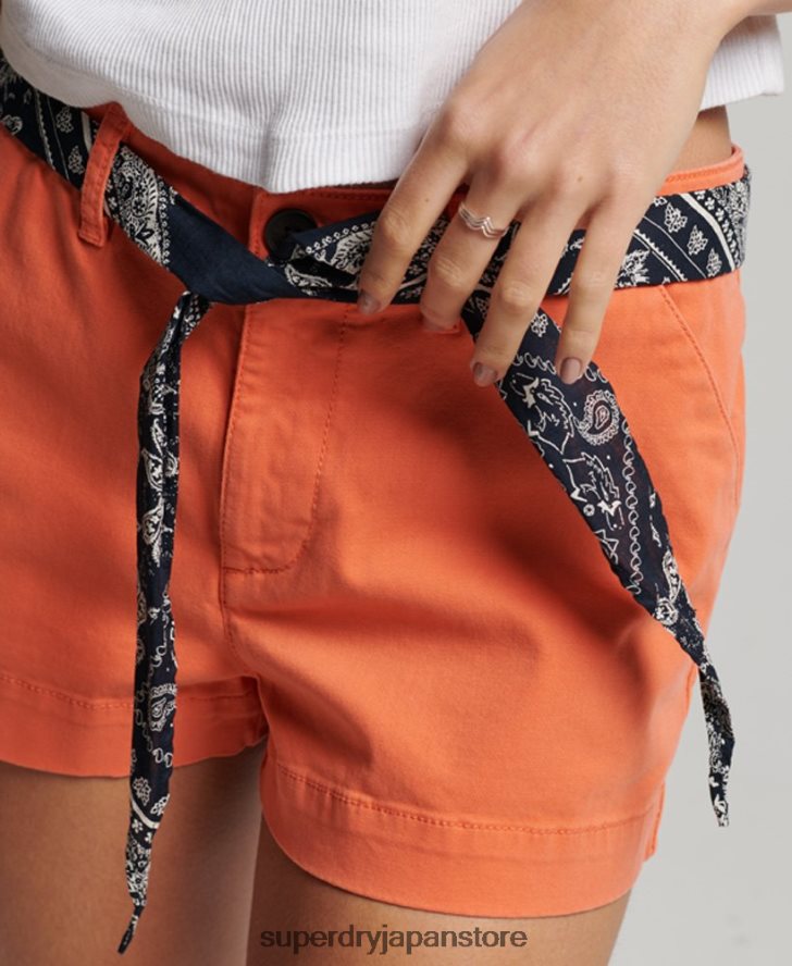 チノホットショーツ 女性 Superdry 衣類 コーラル 2J62PZ2135