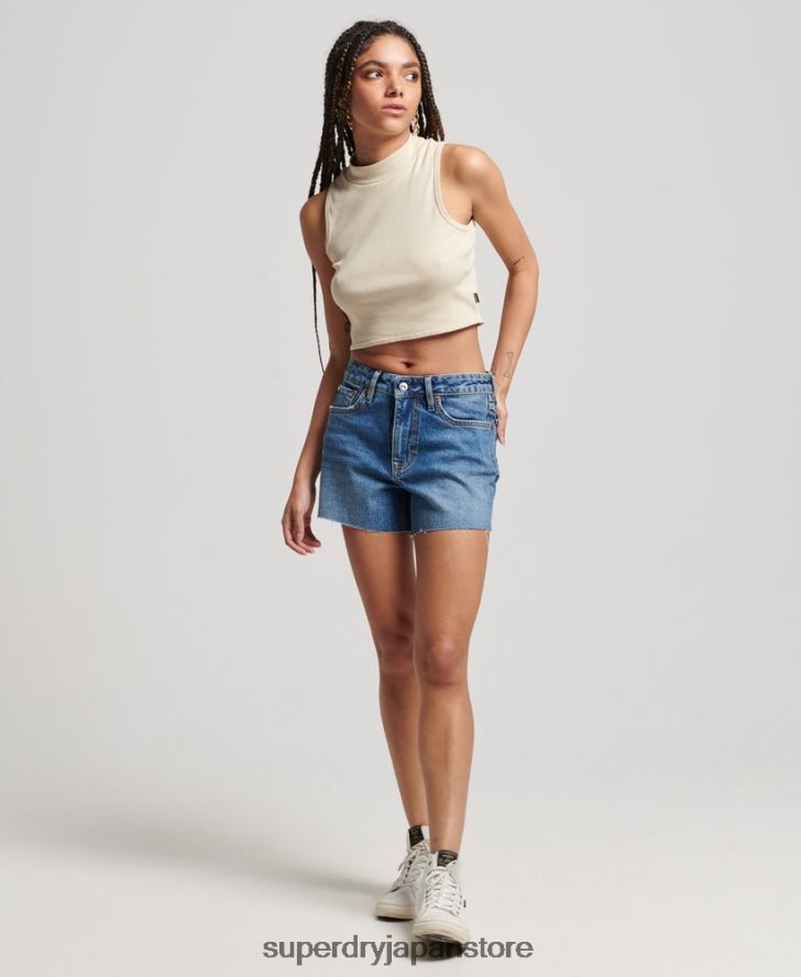 ミッドライズスリムショーツ 女性 Superdry 衣類 青 2J62PZ2146