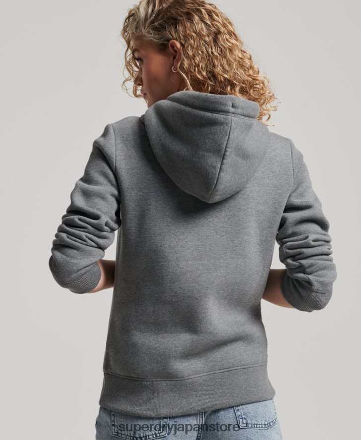 ヴィンテージロゴ刺繍パーカー 女性 Superdry 衣類 グレー 2J62PZ2151