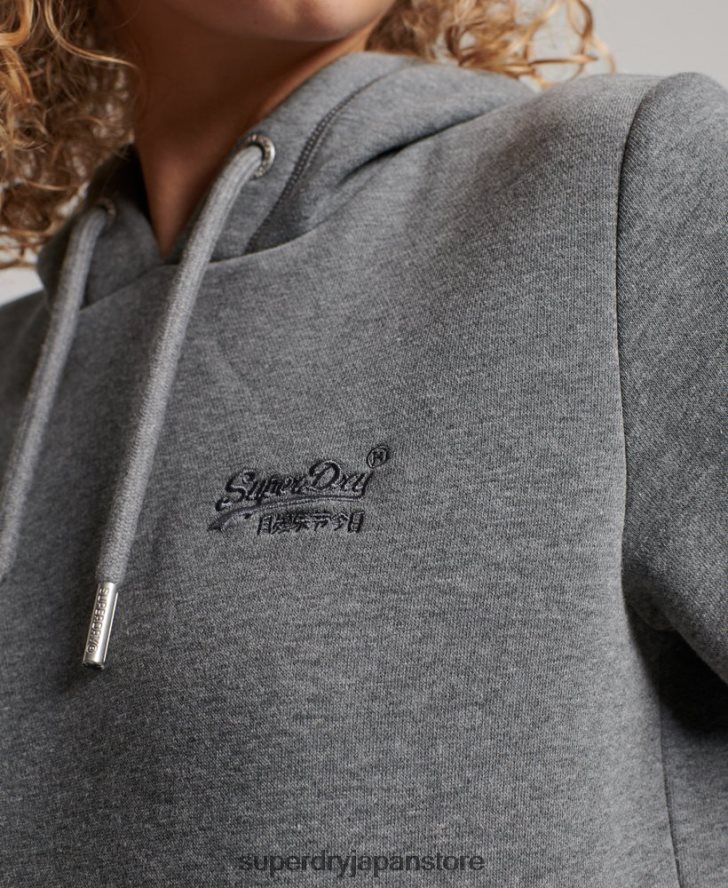 ヴィンテージロゴ刺繍パーカー 女性 Superdry 衣類 グレー 2J62PZ2151