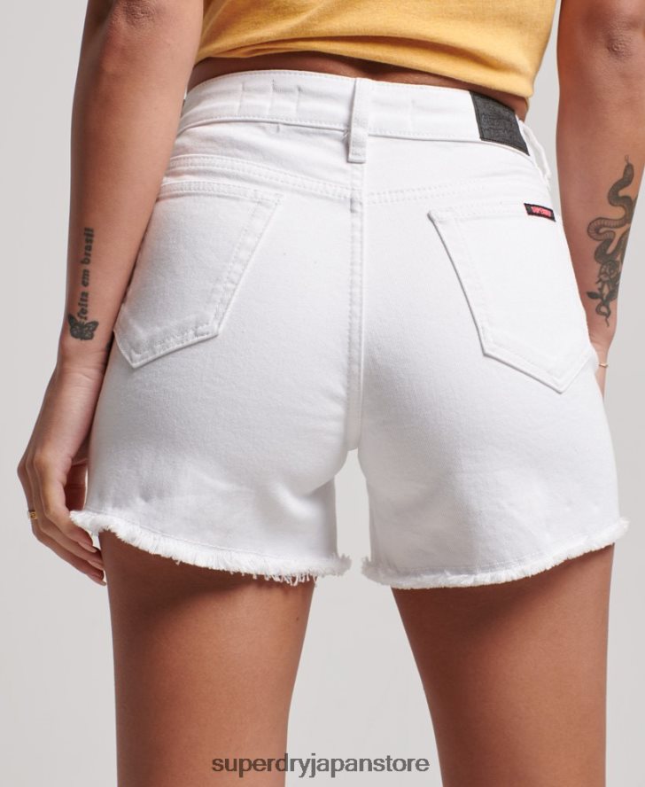 ミッドライズスリムショーツ 女性 Superdry 衣類 白 2J62PZ2153