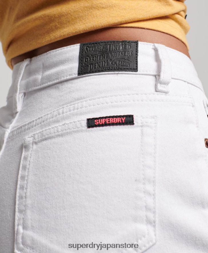 ミッドライズスリムショーツ 女性 Superdry 衣類 白 2J62PZ2153
