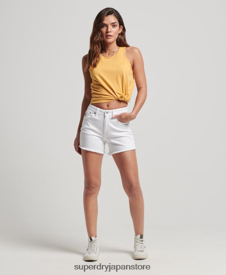 ミッドライズスリムショーツ 女性 Superdry 衣類 白 2J62PZ2153
