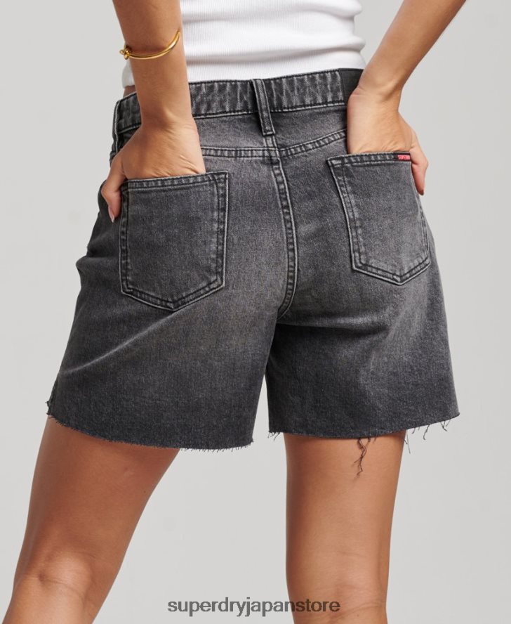 ミッドライズは短くカットオフ 女性 Superdry 衣類 黒 2J62PZ2158