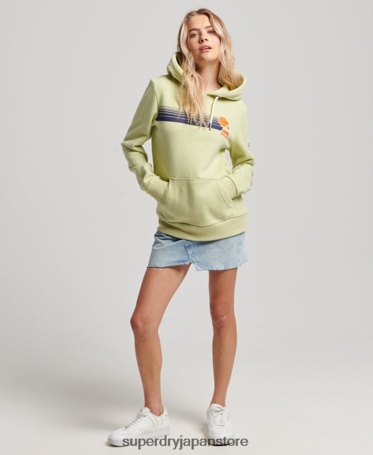 ヴィンテージの素晴らしいアウトドアパーカー 女性 Superdry 衣類 緑 2J62PZ2168