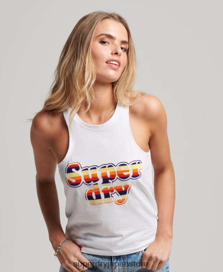 ヴィンテージクーパークラシックベストトップ 女性 Superdry 衣類 白 2J62PZ2171